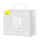 Kép 5/6 - Baseus GaN5 Pro Gyorstöltő, 2xUSB-C + USB, 140W (fehér)