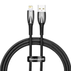 Kép 2/7 - Baseus Glimmer USB - Lightning kábel, 2.4A, 1m (fekete)
