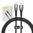 Kép 1/7 - Baseus Glimmer USB - Lightning kábel, 2.4A, 1m (fekete)