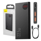 Kép 1/7 - Baseus Adaman Metal Powerbank, 10000mAh , 2xUSB, USB-C, Lightning, MicroUSB  22.5W (fekete)