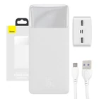 Kép 1/8 - Baseus Bipow Powerbank, 30000mAh, 15W (fehér)