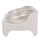 Kép 3/4 - Bowls for dogs and cats Paw In Hand (White)