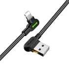 Kép 3/4 - USB to Lightning cable, Mcdodo CA-4673, angled, 1.8m (black)