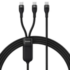 Kép 2/9 - Baseus Flash 2 az 1-ben USB töltőkábel, USB-C - USB-C, 100W, 1.5m (fekete)