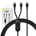 Kép 1/9 - Baseus Flash 2 az 1-ben USB töltőkábel, USB-C - USB-C, 100W, 1.5m (fekete)