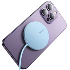 Kép 6/8 - Baseus Simple Mini3 Mágneses (MagSafe) vezeték nélküli indukciós töltő, 15W (kék)