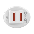 Kép 2/3 - Ładowarka samochodowa LDNIO C511Q 2USB + kabel USB-C