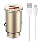 Kép 1/5 - LDNIO C506Q USB, USB-C Car charger + MicroUSB Cable