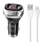 Kép 1/4 - LDNIO C2 2USB Car charger + Lightning Cable