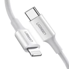 Kép 2/3 - UGREEN USB-C-Lightning töltőkábel, PD 3A, 0,5 m (fehér)