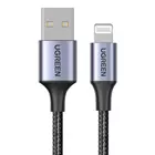 Kép 3/3 - Kabel Lightning do USB UGREEN 2.4A US199, 1m (czarny)