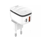 Kép 1/2 - Ładowarka sieciowa LDNIO A2425C USB, USB-C z lampą + Kabel microUSB