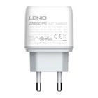 Kép 2/9 - Ładowarka sieciowa LDNIO A2424C USB, USB-C 20W + Kabel microUSB