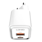 Kép 3/9 - Ładowarka sieciowa LDNIO A2318C USB, USB-C 20W + Kabel USB-C - Lightning