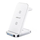 Kép 1/4 - Inductive charger 3in1 Qi with stand Acefast E15 15W (white)