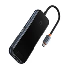 Kép 3/10 - Baseus 8 az 1-ben Hub USB-C - HDMI + 2xUSB + PD + SD/TF + RJ45 (sötétszürke)