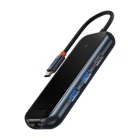 Kép 4/10 - Baseus 8 az 1-ben Hub USB-C - HDMI + 2xUSB + PD + SD/TF + RJ45 (sötétszürke)