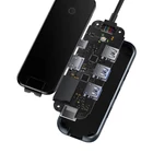 Kép 5/10 - Baseus 8 az 1-ben Hub USB-C - HDMI + 2xUSB + PD + SD/TF + RJ45 (sötétszürke)