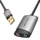 Kép 2/5 - External USB Sound Card Vention CDKHB, TRS 3.5mm, 0.15m (gray)