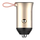 Kép 2/4 - Car charger LDNIO C509Q, USB + USB-C, 30W + cable USB-C to Lightning (gold)