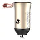 Kép 3/4 - Car charger LDNIO C509Q, USB + USB-C, 30W + cable USB-C to Lightning (gold)