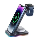 Kép 1/3 - 3in1 Wireless Charging Station Joyroom JR-WQN01 (black)