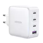 Kép 3/4 - UGREEN 15337 Nexode hálózati töltő, 3xUSB-C, USB-A 3.0, PD3.0, QC4.0, GaN, 100 W (fehér)