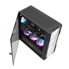 Kép 2/7 - Darkflash DK431 Glass számítógépház + 4 RGB ventilátor (fekete)