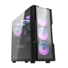 Kép 1/7 - Darkflash DK431 Glass számítógépház + 4 RGB ventilátor (fekete)