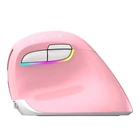 Kép 2/2 - Wireless Vertical Mouse Delux M618Mini DB BT+2.4G 2400DPI (pink)
