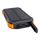 Kép 2/2 - Choetech B658 napelemes powerbank, 2x USB, 10000mAh, Qi 5W (fekete és narancssárga)