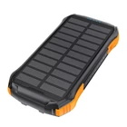 Kép 1/2 - Choetech B658 napelemes powerbank, 2x USB, 10000mAh, Qi 5W (fekete és narancssárga)