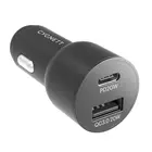 Kép 1/3 - Cygnett USB autós töltő, USB-C 20W (fekete)