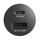Kép 2/3 - Cygnett USB autós töltő, USB-C 20W (fekete)