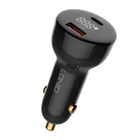 Kép 2/6 - LDNIO C101 Car Charger, USB + USB-C, 100W + USB-C to Lightning Cable (Black)