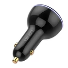 Kép 3/6 - Ładowarka samochodowa LDNIO C102, USB + 2x USB-C, 160W + kabel USB do Lightning (czarna)
