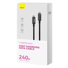 Kép 8/9 - Baseus Tungsten Gold USB-C - USB-C kábel, 240W, 3m (fekete)