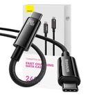 Kép 1/9 - Baseus Tungsten Gold USB-C - USB-C kábel, 240W, 3m (fekete)