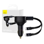 Kép 1/9 - Baseus Enjoyment autós töltő USB-C kábellel, 33W (fekete)