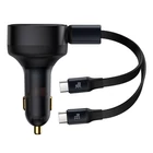Kép 2/9 - Baseus Enjoyment autós töltő USB-C kábellel, 33W (fekete)