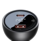 Kép 7/9 - Baseus Superme autós töltő, USB, USB-C, 140W (fekete)