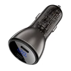 Kép 3/3 - Acefast B10 60W autós töltő, USB-C + USB-C, akkumulátor töltöttségi szint (fekete)