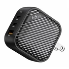 Kép 3/3 - INVZI GanHub 2x USB-C + USB wall charger, 65W, EU/UK/AU/US (black)