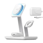 Kép 1/2 - Ładowarka indukcyjna ESR HaloLock CryoBoost stojak 3w1, MagSafe (biały)