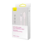 Kép 9/10 - Baseus Explorer Series USB / Lightning gyorstöltő kábel 2m, 20W (rózsaszín)