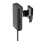 Kép 2/3 - Budi 105W autós töltő, USB + USB-C, PD + QC 3.0 (fekete)