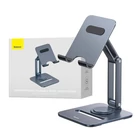 Kép 1/9 - Baseus asztali kéttengelyes összecsukható fém tablet állvány (űrszürke)