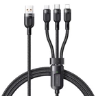 Kép 1/3 - 3in1 USB to USB-C / Lightning / Micro USB Cable, Mcdodo CA-0930, 6A, 1.2m (Black)