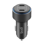 Kép 1/2 - Autós töltő, Budi 2xUSB-C 60W