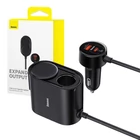 Kép 1/9 - Baseus High Efficiency Pro 1-for-2 autós töltő és szivargyújtó, 30W (fekete)